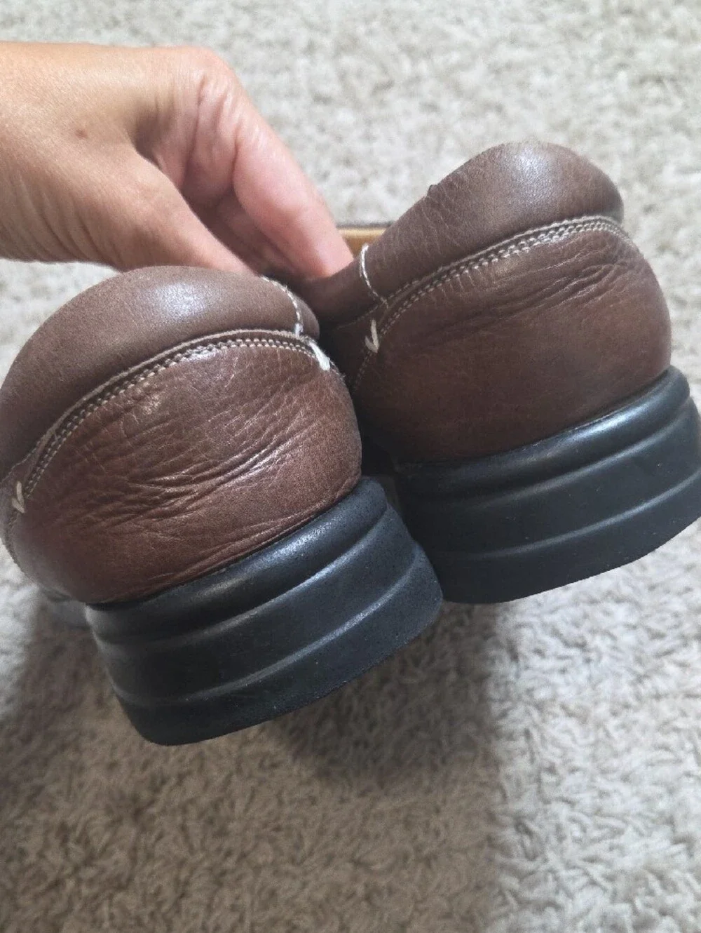 Johnston & Murphy 9M Brown Leather Casual Slip-On Loafers